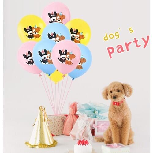 12inch 10pcs Cartoon Dog Print Pet Party Balloons Pet Birthday Theme Decoration Dog Paw Feet Latex Balloons Baby Shower Supplies