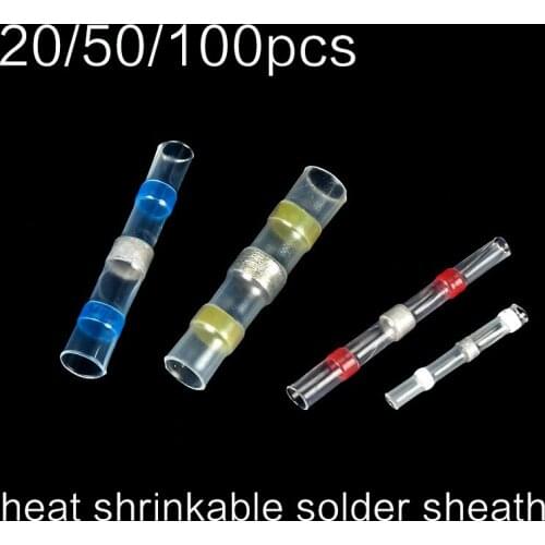 20/50/100pcs Avoid pressure solder ring heat shrinkable tube waterproof quick terminal wiring universal wiring head butt