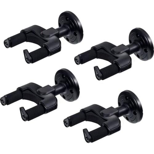 4Pcs Guitar Hanger Wall Mount Electric Guitar Stand Durable Guitar Display Hook With Safety Slot For Ukulele Guitar Bass
