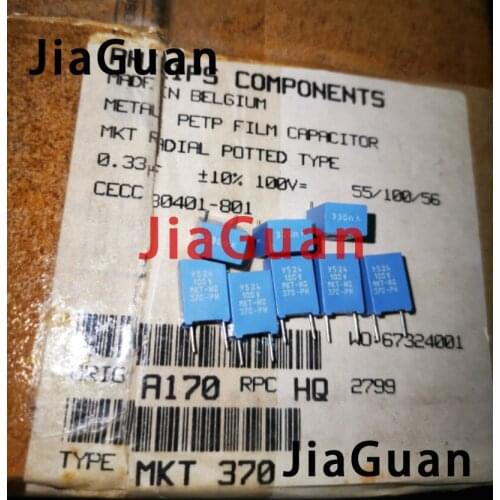 50PCS NEW PH BC MKT370 0.33UF/100V P5MM 334/100V blue film capacitor VISHAY MKT 370 0.33UF 100V 330NF 334