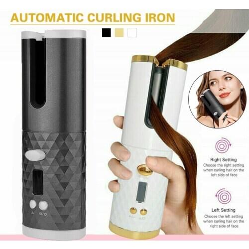 Cordless Auto Rotating Ceramic Hair Curler Waver LCD Display Styling Tool Auto Hair Curler Wireless Curling Iron Automatic