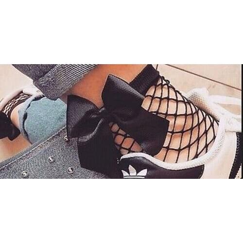 Hot Fashion Women Black Butterfly Net Socks Mesh Lace Fish Net Short Socks Ruffle Fishnet Ankle High Socks Underwear