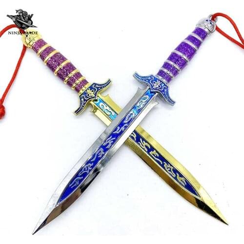 AC Assassin Game Dagger Blade Short Sword Unsharpened Metal Model Cosplay Prop Gamers Gift Collection