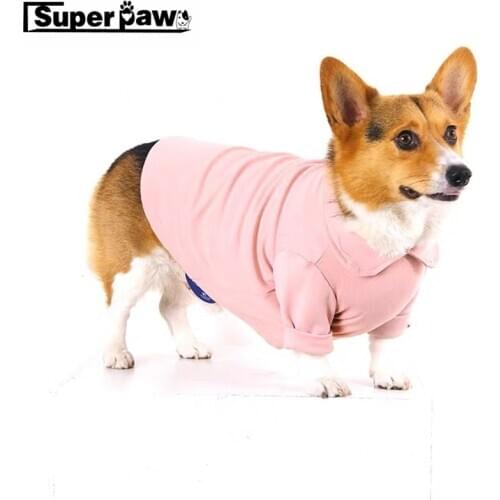 Fashion Pet Dog Undershirt Shirt Hoodie Clothes T-shirt Coat Costume For Small Medium Dogs Puppy Corgi Schnauzer Jacket LDC30