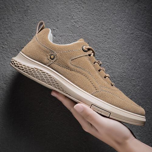 Yomior Mens Designer Casual Leather Shoes Spring Summer Breathable Loafers Fashion Flats British Outdoor Sneakers calzado hombre