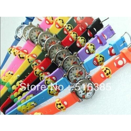 New Arrival High Quality Super Kids Children 3D Cartton Watch Clock Quartz Relojes Montres Kol Saati