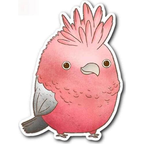 Personality Galah Cockatoo Car Sticker Funny Parrot Decal Waterproof Car Styling Bird Stickers Decoration Apply To Car Window