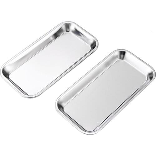 1PC Stainless Steel Cosmetic Storage Tray Equipment Plate Doctor Surgical Dental Tray Medical Cosmetic Tattoo Accesory