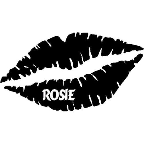 Hot Girl Kiss Me Car Stickers Fashion Style Car Pop Car Stickers Pvc Decals Suitable for All Kinds of Cars Black/white, 12cm*7cm