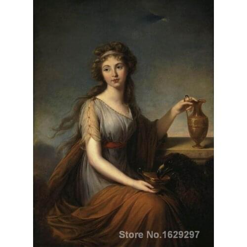 Portrait of Miss Pitt as Hebe by Elisabeth Vigee Lebrun paintings For sale Home Decor Hand painted High quality