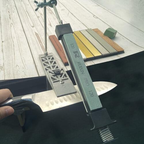 Apontador de faca fixo profissional afiar pedra afiar sistema alindo branco diamante 120-5000grit pedra de amolar
