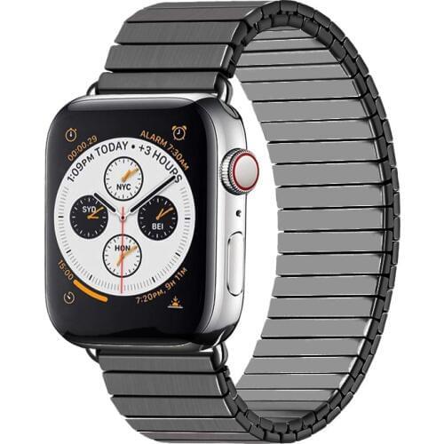 Elasticity link bracelet strap for Apple watch band 44mm 42mm 40mm 38mm iwatch band series 5/4/3/2/1 stainless steel watchband