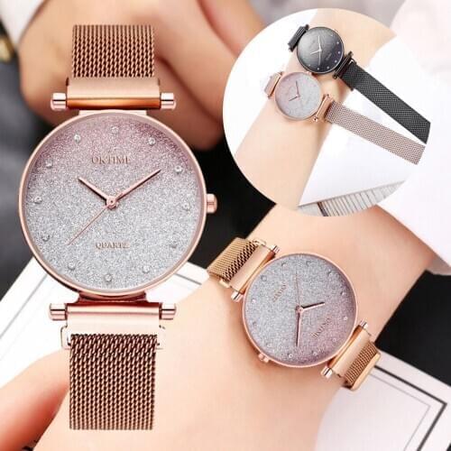 Rose gold Women Watches Ladies Casual Quartz Wrist Watch stainless steel New Strap Watch Female Clock reloj mujer