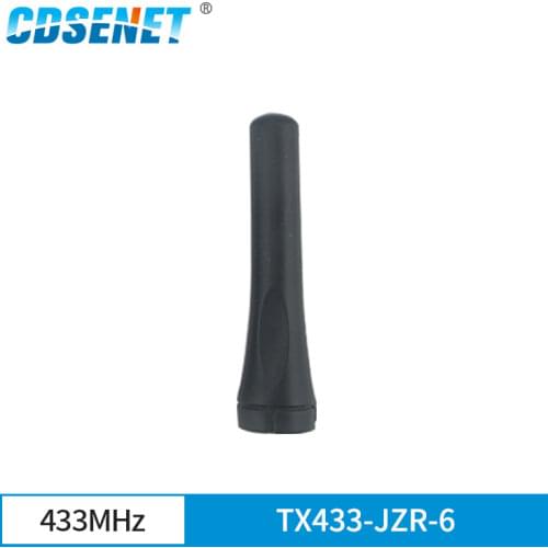 High Gain 433MHz Antenna Rubber External Signal Booster 3.0dBiOmnidirectional SMA-J 60mm Length Antena CDSENET TX433-JZR-6