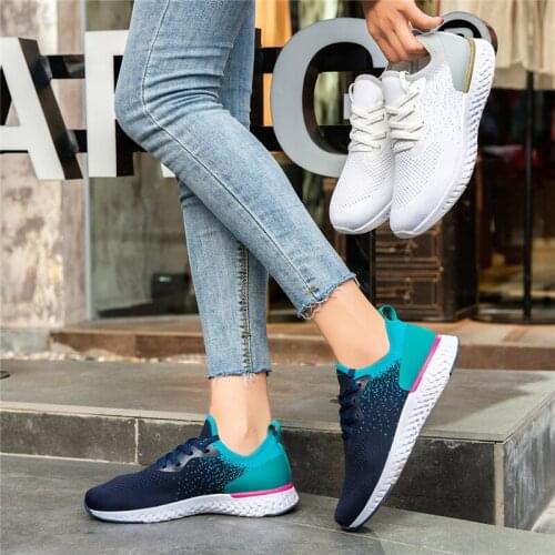 Comfortable Casual Sports Shoes, Lightweight Soft-soled Running Shoes, Womens Breathable Single Shoes 2021 New