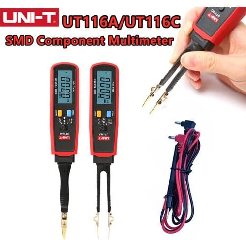 UNI-T UT116A UT116C SMD Multimeter Auto Range Resistance Capacitance Diode(RCD) LED Zener DCV Continuity Battery Tester Meter