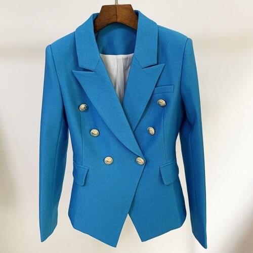 Spring Autumn Womens Double-breasted Silm blazers jackets High quality Elegant coat C867