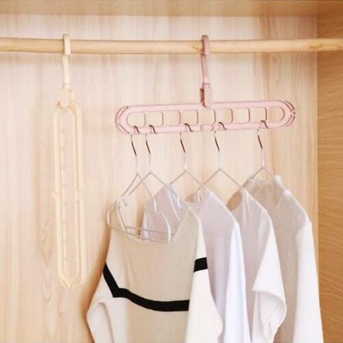 Rotate Anti-Skid Folding Hanger Anti-Skid Multifunction Clothes Hanger Hook Home Use Travel Storage Artifact 2