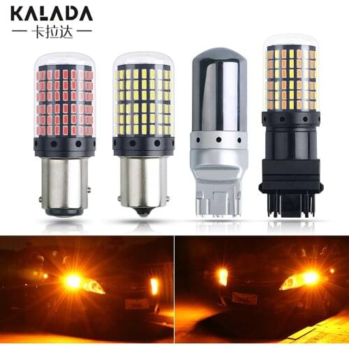 High Bright 3014 144SMD 1157 BAY15D P21/5W 1156 BA15S 7443 W21/5W Car Led Lights Reverse Bulbs Auto Turn Signal 12V Brake Lamps