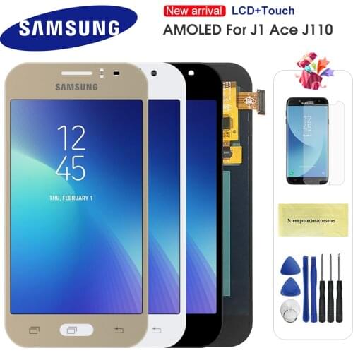 Original AMOLED LCD For Samsung Galaxy J1 ACE J110 J110F J110H LCD Display Display Touch Screen Digitizer Assembly Replacement