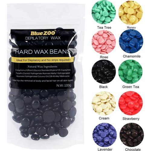 1 Bag 100g Hot Film Hard Wax Pellet Waxing Hair Removal Bean No Strip Waxing Beads Legs Epilation Hair Removal Cream