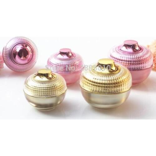 10G 15G 30G Acrylic Cream Jar Cosmetic Sample Nail Powder Packing Container Pink gold Color F975