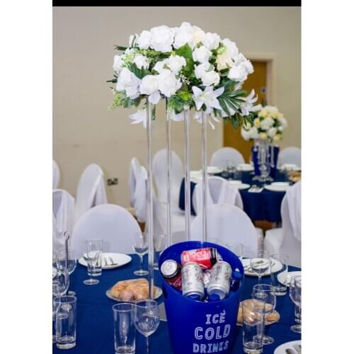 100cm tall)10pcs Wedding Centerpiece Clear Flower Stand Marriage Crystal Acrylic Flower Vase Road Lead Column Pillar Props