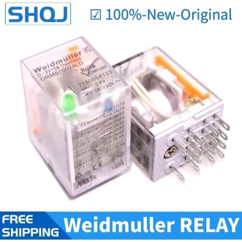 10PCS Weidmuller Relay DRM270024LD DRM570024LD 24VDC 10A Brand new and original relay