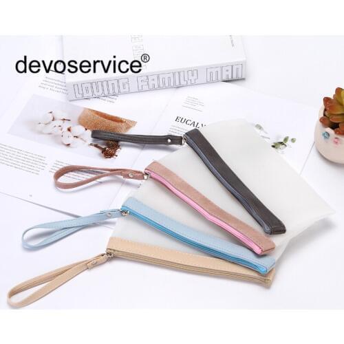 2018 1pc Pure Color Jelly Pencil Bag Multifunctional Zipper Case Student Stationery Stylo Sacs De Crayon Fournitures Scolaire