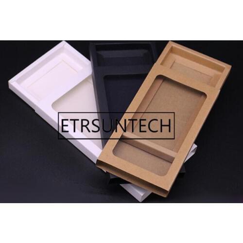 300pcs/lot Kraft packaging cardboard sliding box kraft packaging gift craft box with pvc window paper drawer box gift