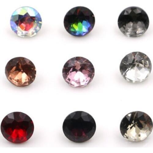 5pcs/lot Crystal glass diamond buckle men and women shirt cardigan button childrens clothing sweater shirt button decoration