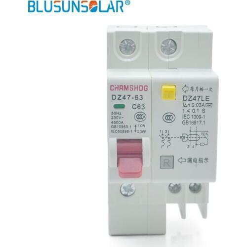 50 pec RCBO MCB 230V 1P+N 2P+N 3P+N RESIDUAL CURRENT CIRCUIT BREAKER with over and short current Leakage protection breaker