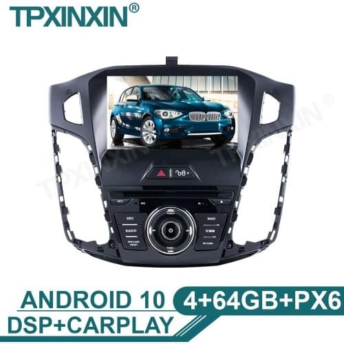 Android 10 4+64G Car Radio Multimedia DVD Player For Ford Focus 2012-2014 Car GPS Map Navigation Stereo Auto Radio