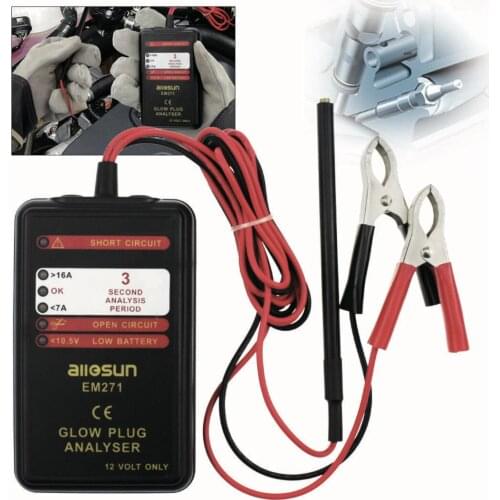 Automotive 12V Glow Plug Fault Diagnosis Instrument Glow Plug Tester Battery Voltage Detection Instrument EM271-140