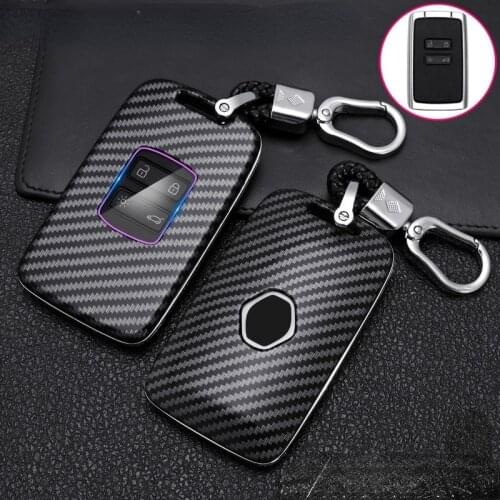Car Key Case For Renault Koleos Scenic Megane 2 3 Sandero Espace Clio 4 Captur Kangoo Laguna Talisman Twingo Carbon Fibe Cover