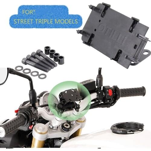 For Street Triple Models 2011-2016 2015 2014 NEW Motorcycle Accessories Black Mobile Phone Holder GPS Stand Bracket