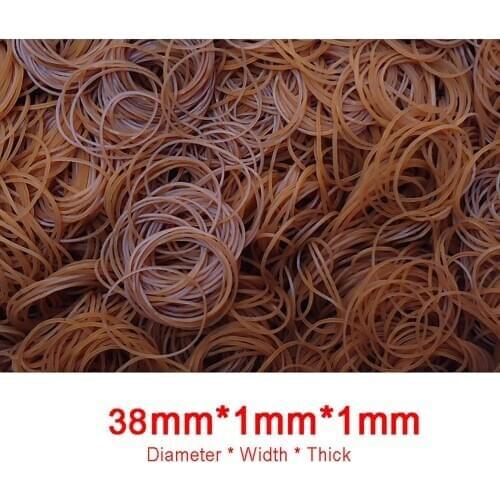 500g Brown Diameter 38mm Quality Elastic Rubber Bands Sturdy Stretchable Packaging Band Loop O Rings For Home School Office