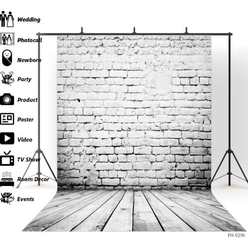 Brick Wall Wooden Floor Background For Photography Food Party Cake Baby Newborn Portrait Pet Toy Photozone Photo Studio Backdrop