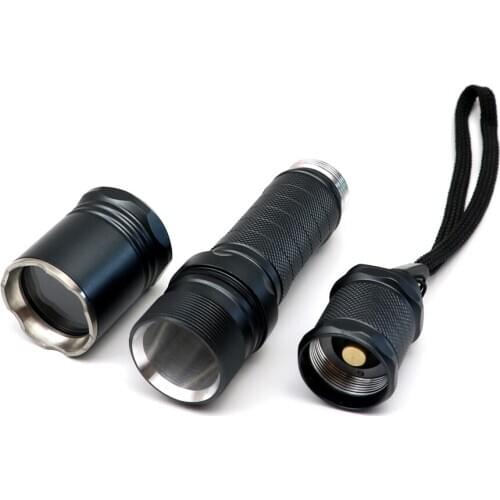 DIY Flashlight Shell Aluminum Alloy M5 M6 Torch Lantern Case Body Host Without LED Chip Bulb Driver Reflector Lamp Cap Drop-in