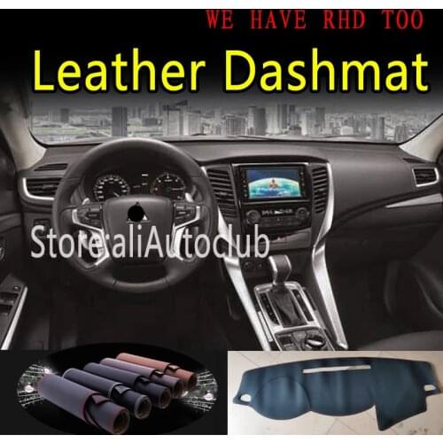 For Mitsubishi L200 Triton Strada Strakar Barbarian Fiat Fullback KJ KK KL G5 Leather Dashmat Dashboard Cover Dash Mat Carpet
