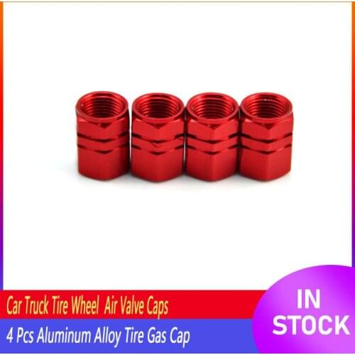 Car Truck Tire Wheel Air Valve Caps Tyre Cover Aluminum Alloy Tire Gas Cap Hexagonal Valve Cap Car Accessories 4 Pcs