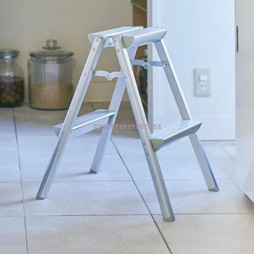 Aluminum Alloy Herringbone Ladder Three Step Household Ladder Folding Portable Kitchen Photo Shoe Changing Stool