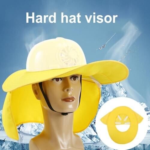 Summer Construction Safety Hat Visor Sun Shade Wide Brim Anti-UV Neck Shield Cover Splash-proof