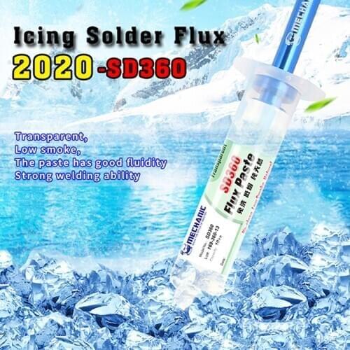 Mechanic SD360 Flux Solder Paste No-clean Transparent Welding Paste Flux With Push Rod for PCB SMD BGA Soldering Tools
