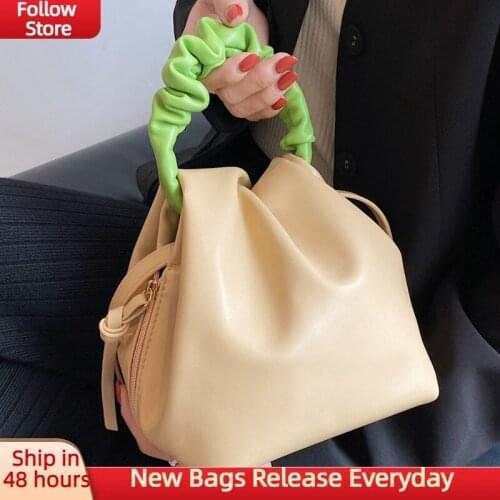 Mini Wristle Bag Women 2021 PU Leather Crossbody Bag Fashion Branded Designer Handbag Tote Luxury Solid Shoulder Bags