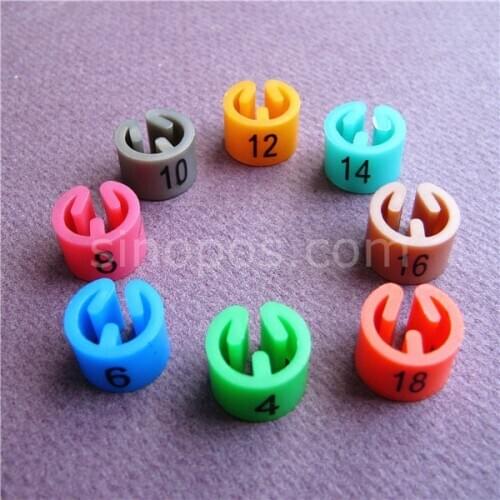 Plastic Hanger Size Markers pre-printed, circle cube clip, sizes colors assorted 4/6/8/10/12/14/16/18 Hanger Divider Accessories