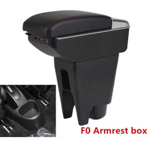 For BYD F0 Armrest box central Store content box with cup holder ashtray with USB interface