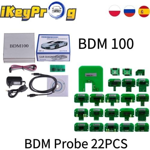 22PCS/LOT Full Set BDM Adapters 22PCS LED BDM Frame Adapter BDM100 ECU Programmer Dimsport BDM Probe Adapters