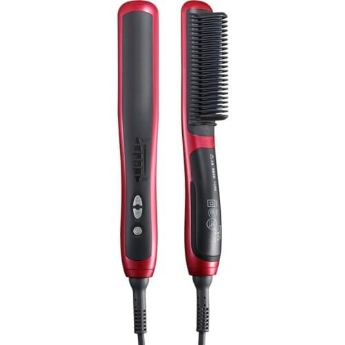 Hair Comb Brush Multifunctional Quick Beard Hair Straightener Curling Curler Show Cap Men Beauty Hair Styling Tool