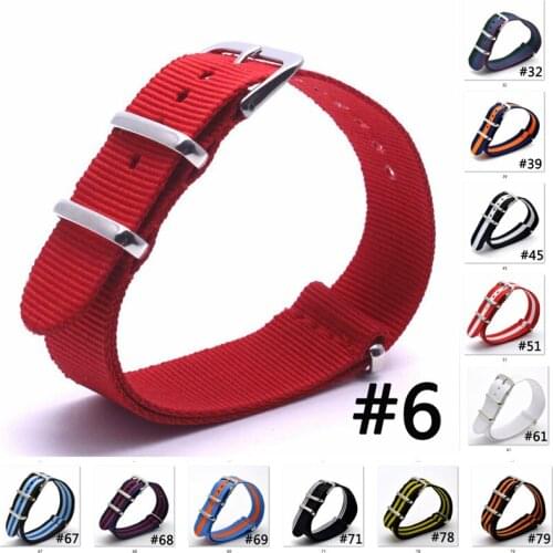 18mm 20mm Nylon Watch Band 10Pcs/set Nato Army Sport Canvas Strap Woven Wristband Substitute Dw Nylon Bracelet